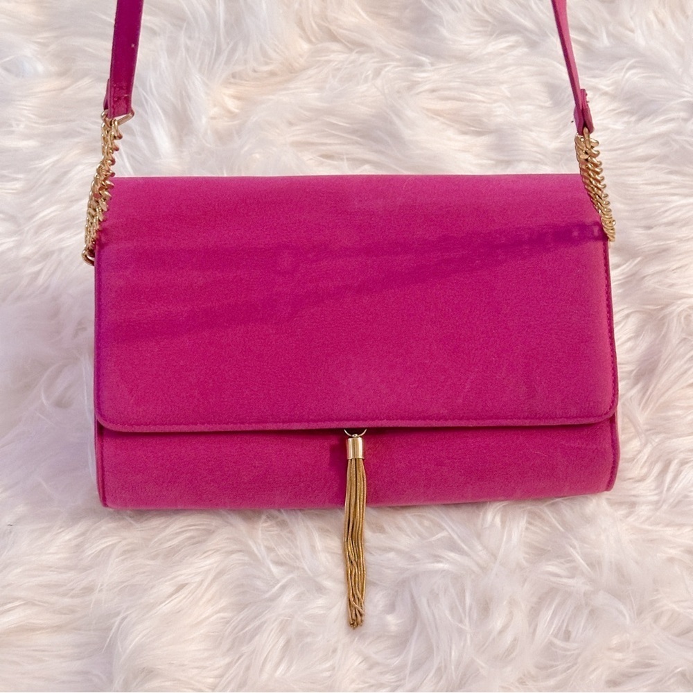 H&M Pink Velvet Crossbody Bag - Picture 6 of 8